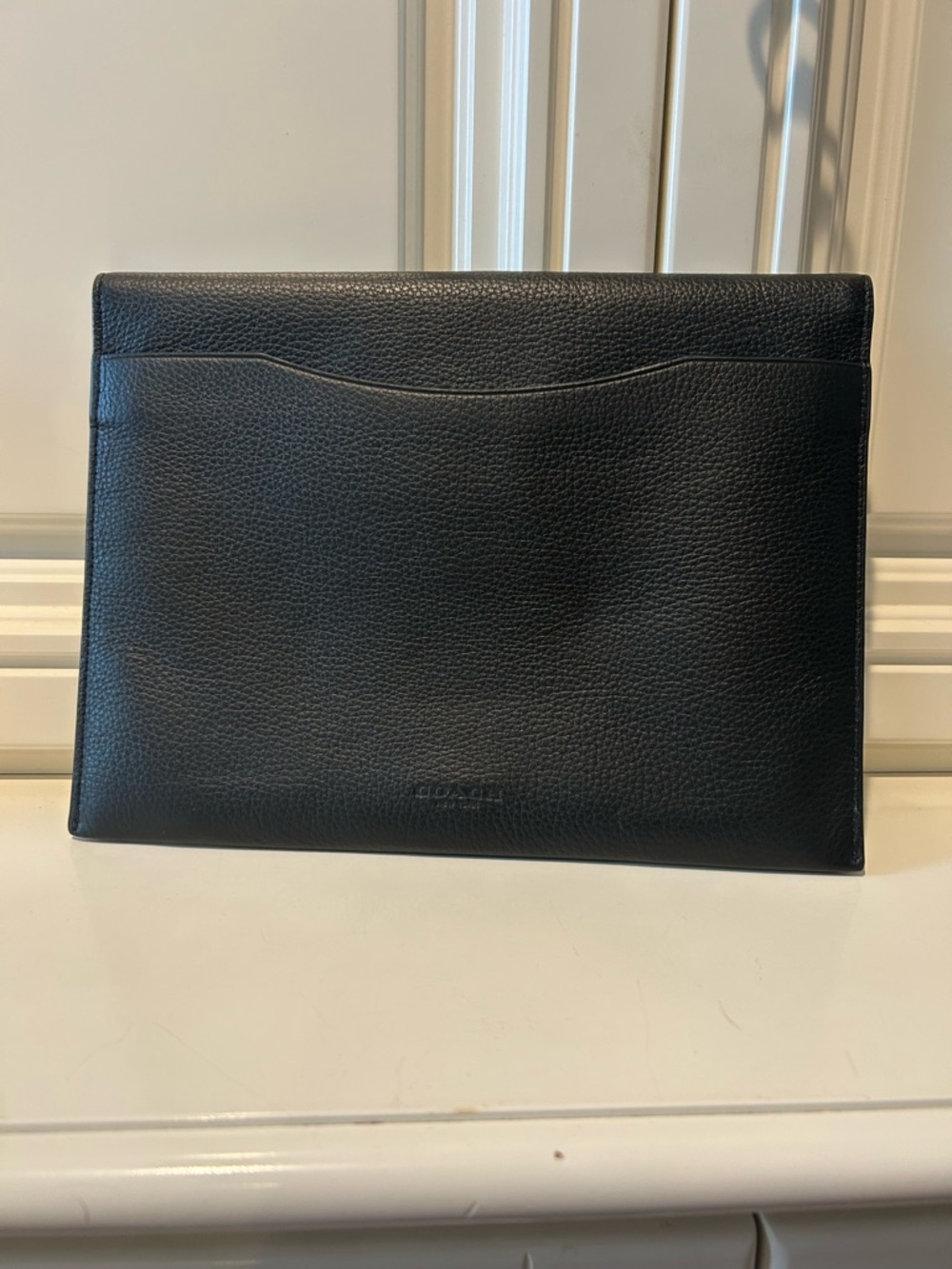 Coach Black Pebbled Leather Document Folio - Picture 2 of 3